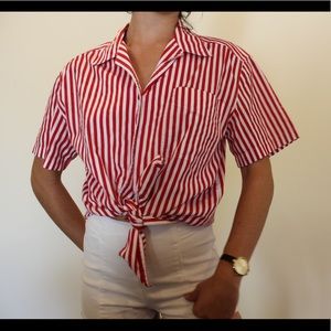 RED&WHITE Button up!!